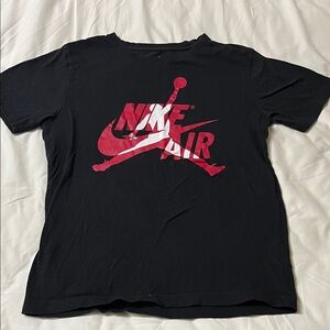 Nike | Youth Black Jordan Tee with Red Logo | L (12-13)